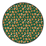 Gingerbread Cookies Pattern Print Round Floor Mat