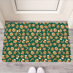 Gingerbread Cookies Pattern Print Rubber Doormat