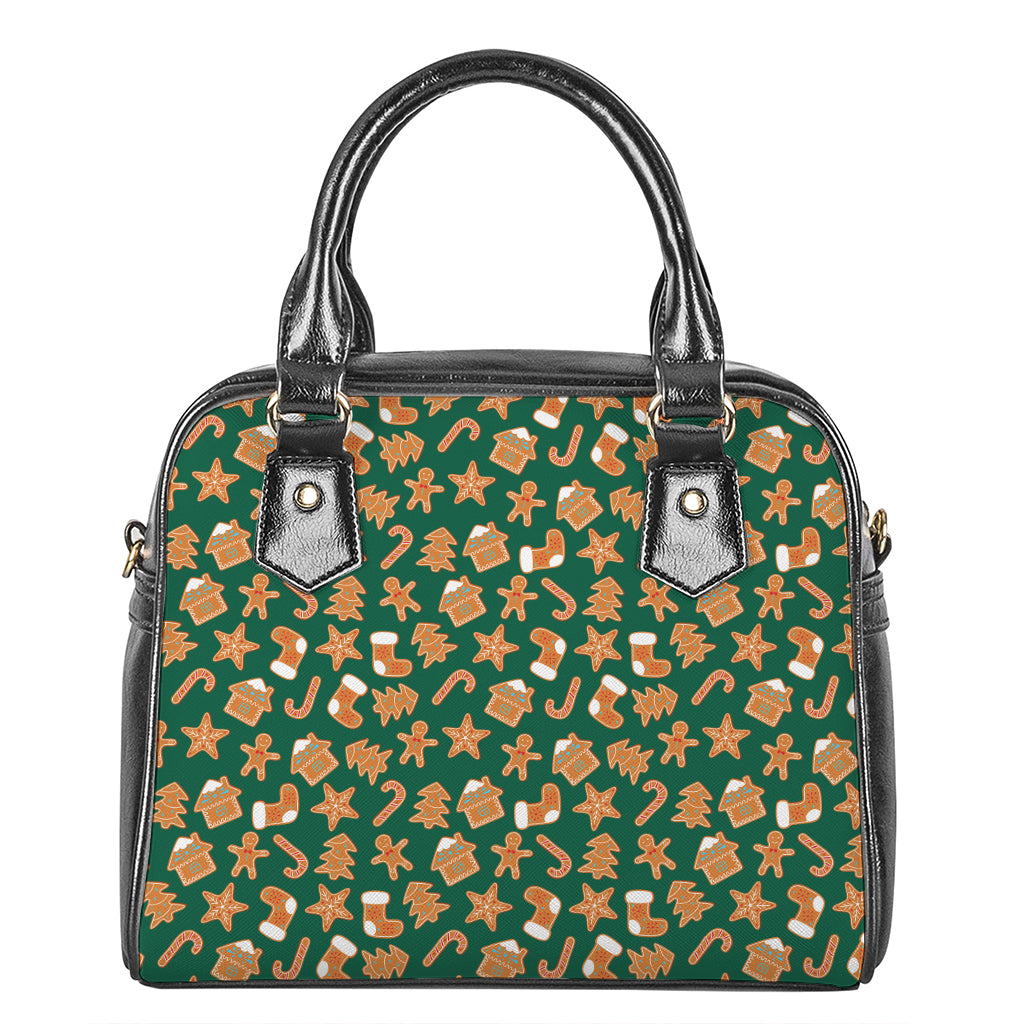 Gingerbread Cookies Pattern Print Shoulder Handbag