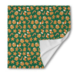 Gingerbread Cookies Pattern Print Silk Bandana