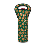 Gingerbread Cookies Pattern Print Single Neoprene Wine Tote