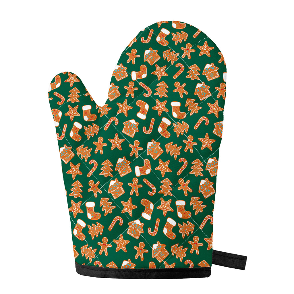 Gingerbread Cookies Pattern Print Single Oven Mitt