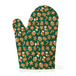 Gingerbread Cookies Pattern Print Single Oven Mitt