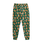 Gingerbread Cookies Pattern Print Sweatpants