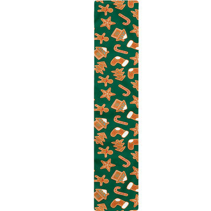 Gingerbread Cookies Pattern Print Table Runner