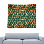 Gingerbread Cookies Pattern Print Tapestry