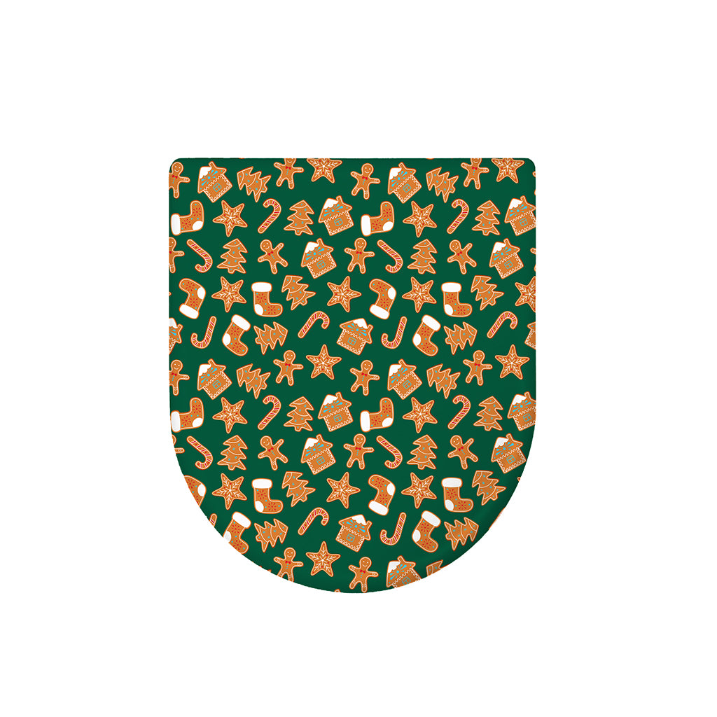 Gingerbread Cookies Pattern Print Toilet Lid Cover