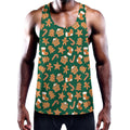 Gingerbread Cookies Pattern Print Men's Workout Tank Top