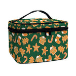 Gingerbread Cookies Pattern Print Travel Makeup Bag