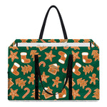 Gingerbread Cookies Pattern Print Utility Tote Bag