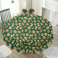 Gingerbread Cookies Pattern Print Waterproof Round Tablecloth