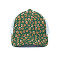 Gingerbread Cookies Pattern Print White Mesh Trucker Hat