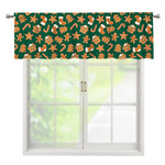 Gingerbread Cookies Pattern Print Window Valance