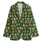 Gingerbread Cookies Pattern Print Women's Blazer