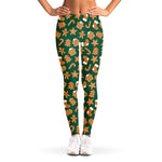 Gingerbread Cookies Pattern Print Women's Leggings