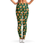 Gingerbread Cookies Pattern Print Women's Leggings