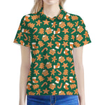 Gingerbread Cookies Pattern Print Women's Polo Shirt