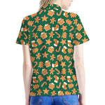 Gingerbread Cookies Pattern Print Women's Polo Shirt