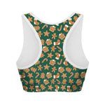 Gingerbread Cookies Pattern Print Women's Sports Bra
