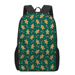 Gingerbread Man Cookies Pattern Print 17 Inch Backpack
