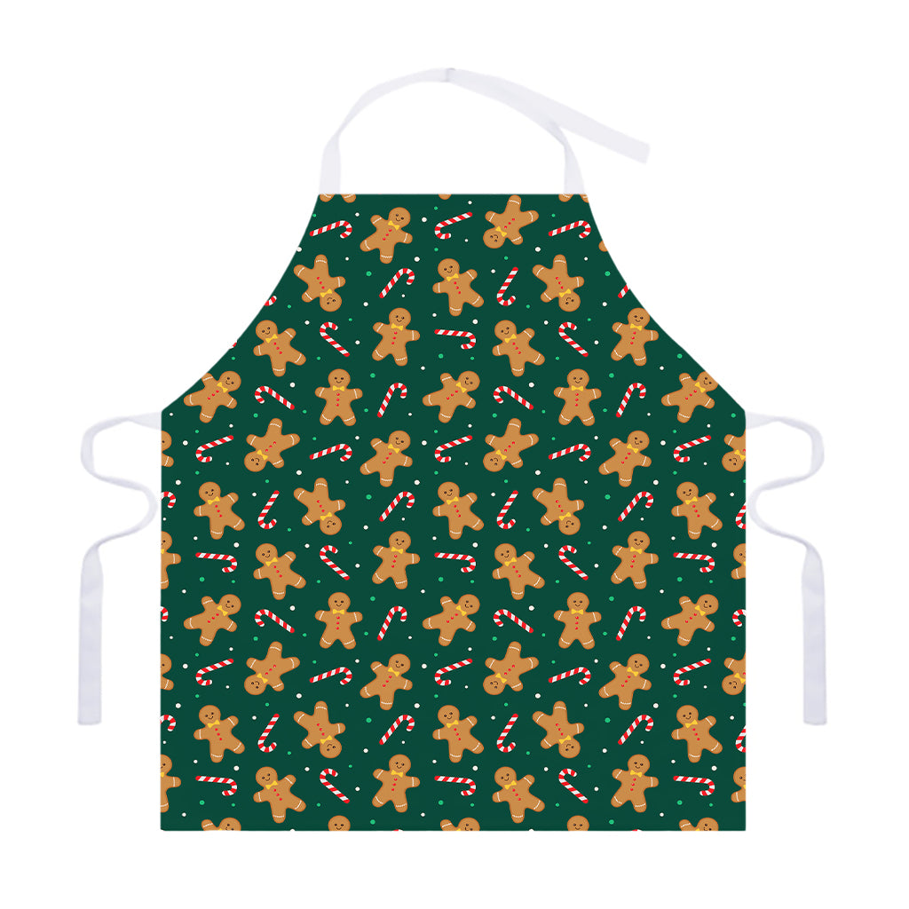 Gingerbread Man Cookies Pattern Print Adjustable Apron
