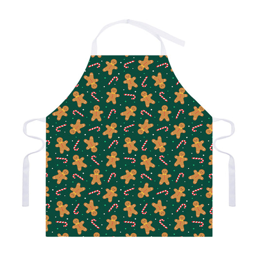 Gingerbread Man Cookies Pattern Print Adjustable Apron