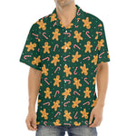 Gingerbread Man Cookies Pattern Print Aloha Shirt