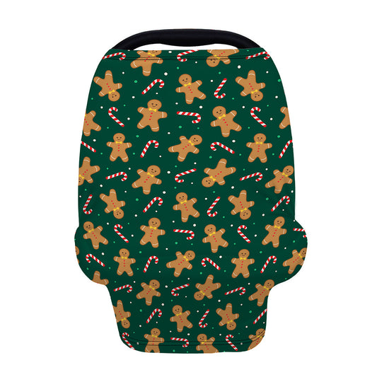 Gingerbread Man Cookies Pattern Print Baby Seat Cover