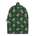 Gingerbread Man Cookies Pattern Print School Backpack