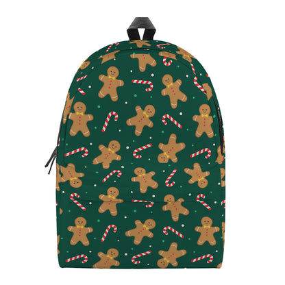 Gingerbread Man Cookies Pattern Print Backpack