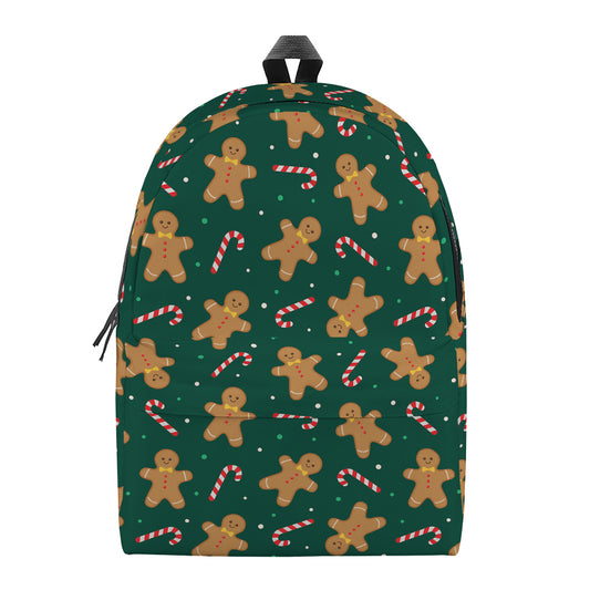 Gingerbread Man Cookies Pattern Print Backpack
