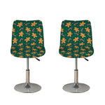 Gingerbread Man Cookies Pattern Print Bar Stool Covers