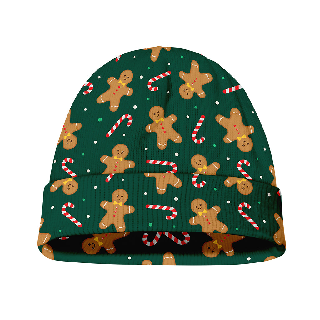 Gingerbread Man Cookies Pattern Print Beanie