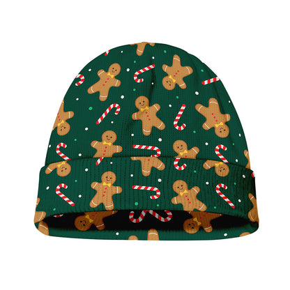 Gingerbread Man Cookies Pattern Print Beanie