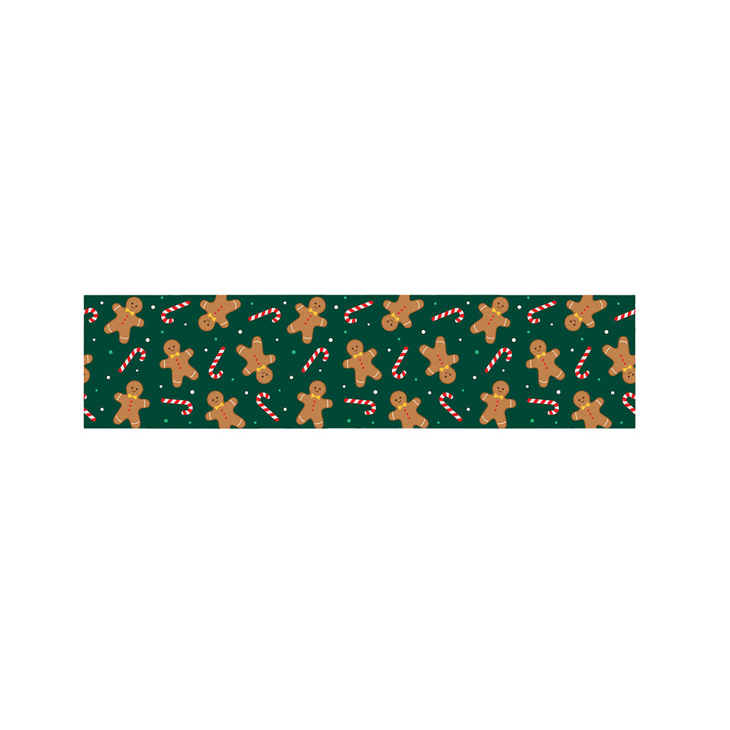 Gingerbread Man Cookies Pattern Print Bed Runner