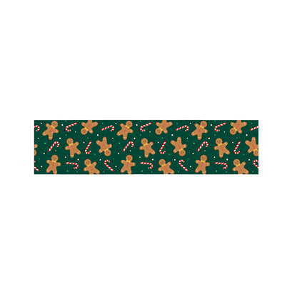 Gingerbread Man Cookies Pattern Print Bed Runner