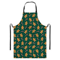 Gingerbread Man Cookies Pattern Print Bib Apron With Pocket