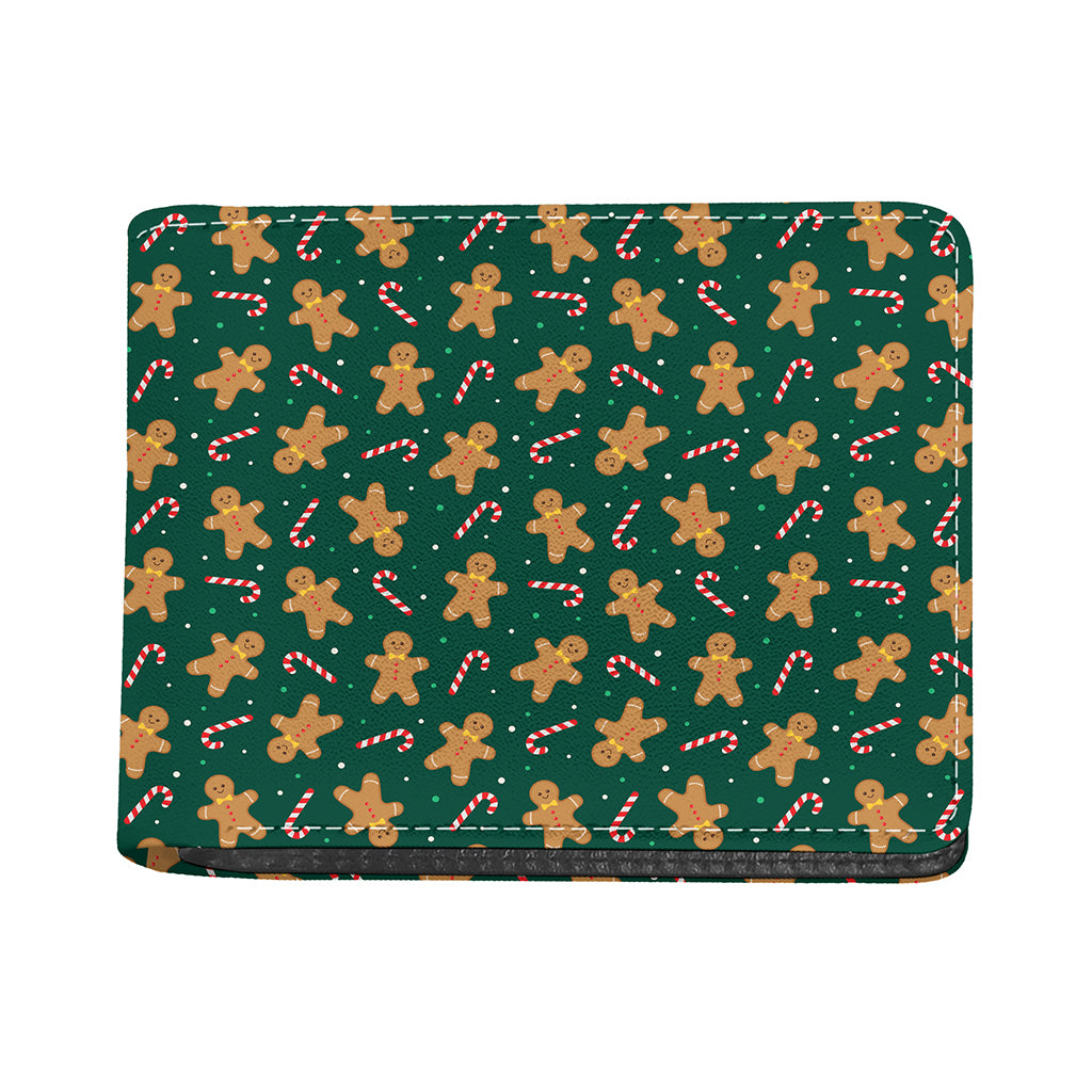 Gingerbread Man Cookies Pattern Print Bifold Wallet