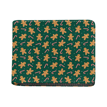 Gingerbread Man Cookies Pattern Print Bifold Wallet
