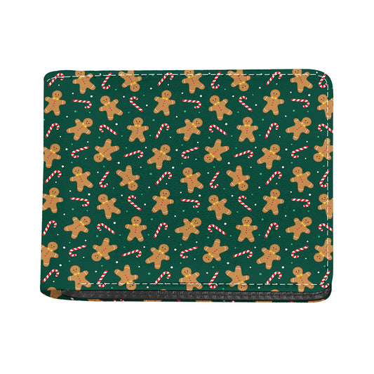 Gingerbread Man Cookies Pattern Print Bifold Wallet