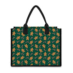 Gingerbread Man Cookies Pattern Print Canvas Tote Bag