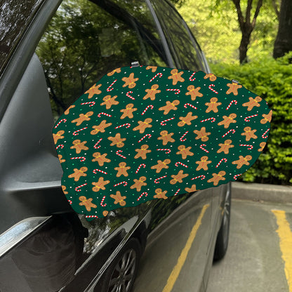 Gingerbread Man Cookies Pattern Print Car Side Mirror Covers