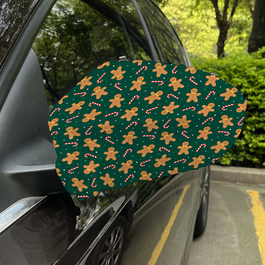 Gingerbread Man Cookies Pattern Print Car Side Mirror Covers