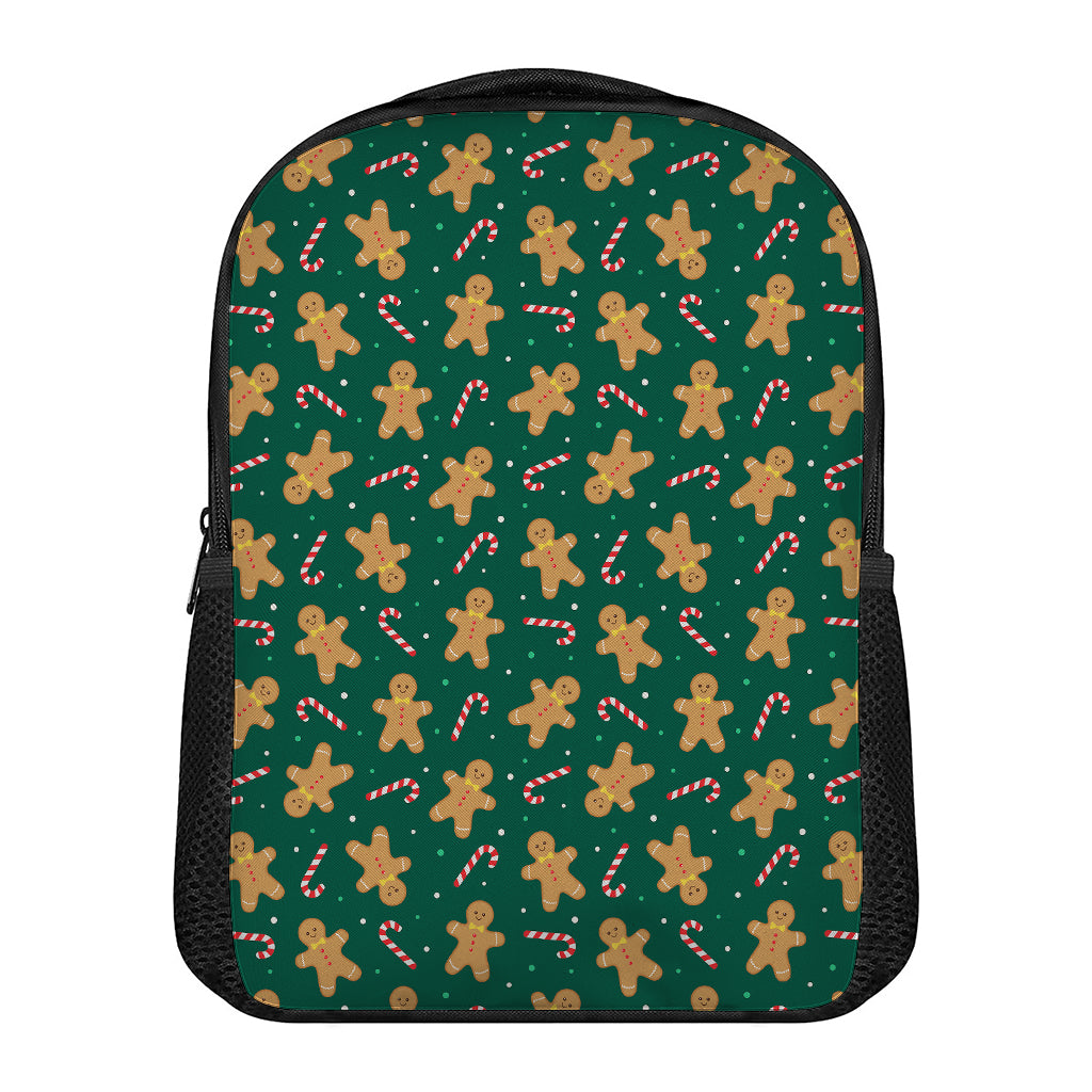 Gingerbread Man Cookies Pattern Print Casual Backpack