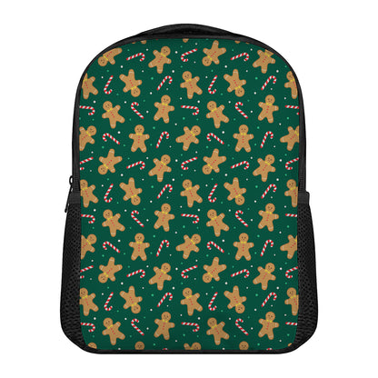 Gingerbread Man Cookies Pattern Print Casual Backpack