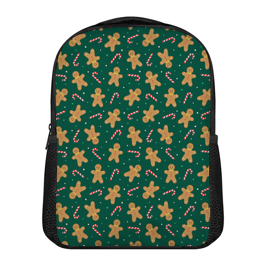 Gingerbread Man Cookies Pattern Print Casual Backpack