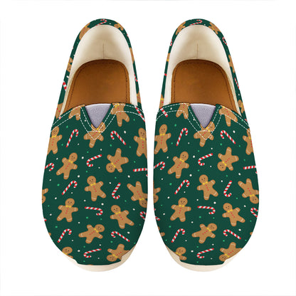 Gingerbread Man Cookies Pattern Print Casual Shoes