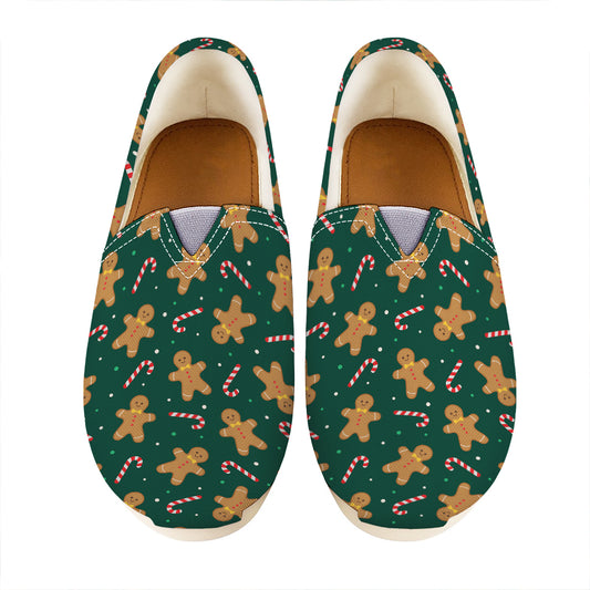 Gingerbread Man Cookies Pattern Print Casual Shoes