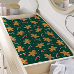 Gingerbread Man Cookies Pattern Print Changing Pad Cover
