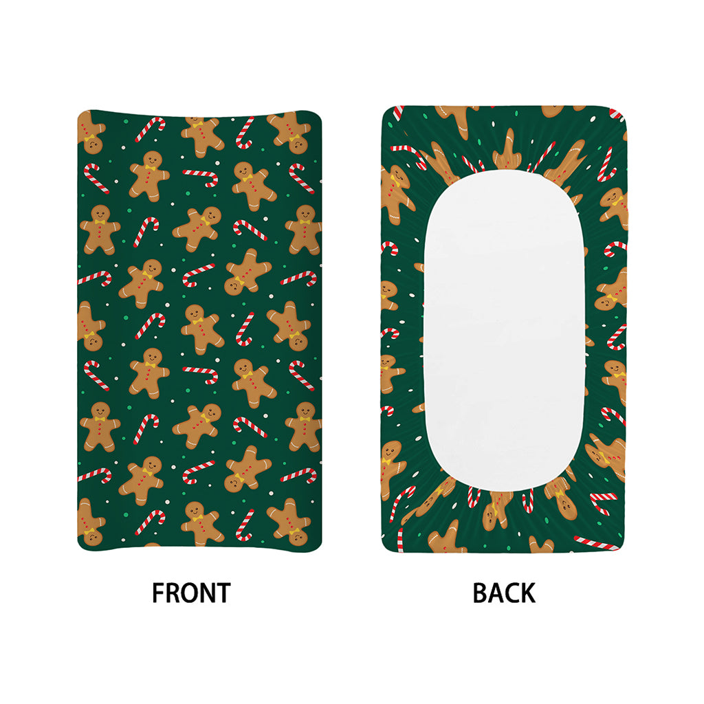 Gingerbread Man Cookies Pattern Print Changing Pad Cover